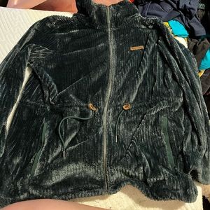 Columbia 1X Plus Size Forest Green Fleece Jacket